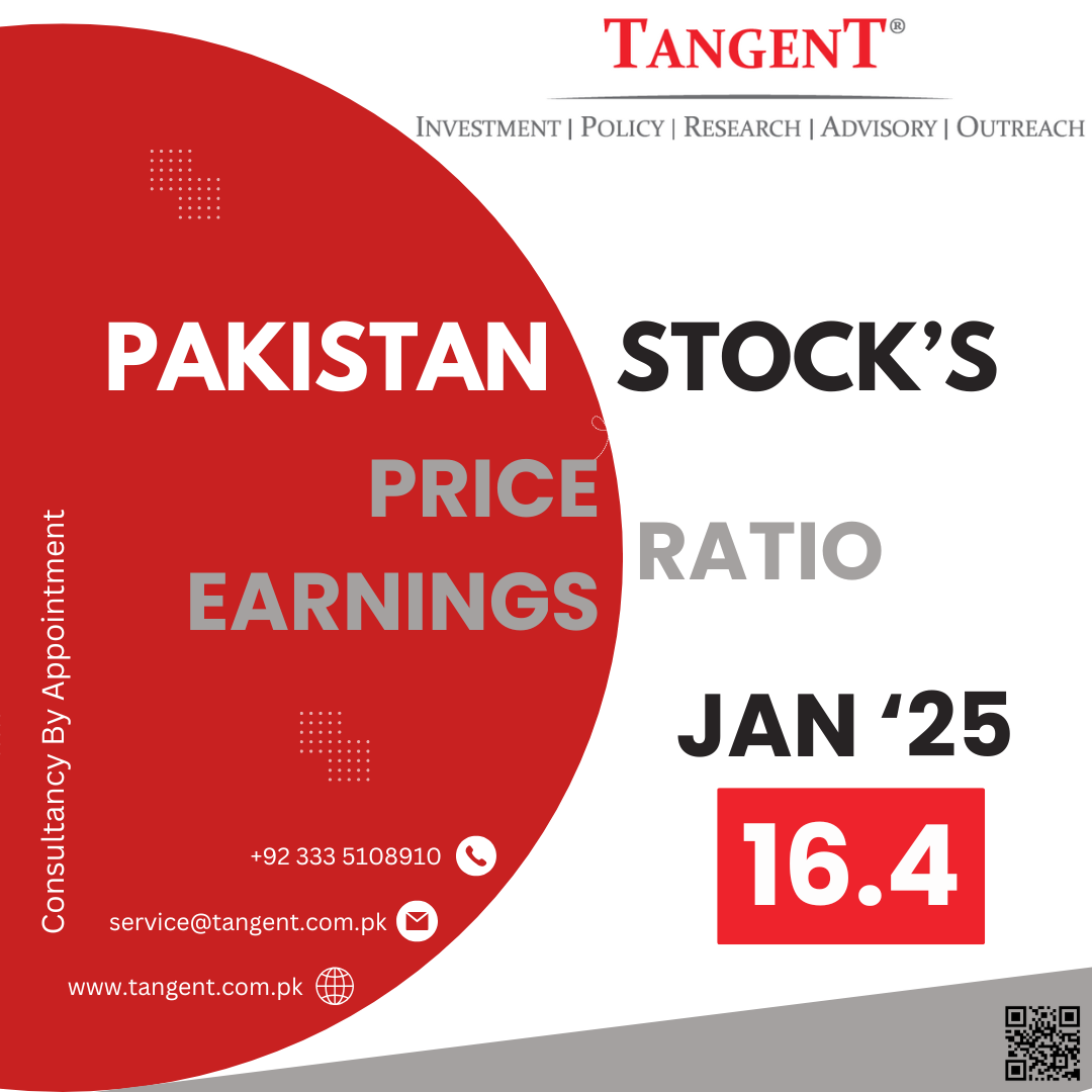 TANGENT Pakistan Stocks Price Earnings Ratio for 